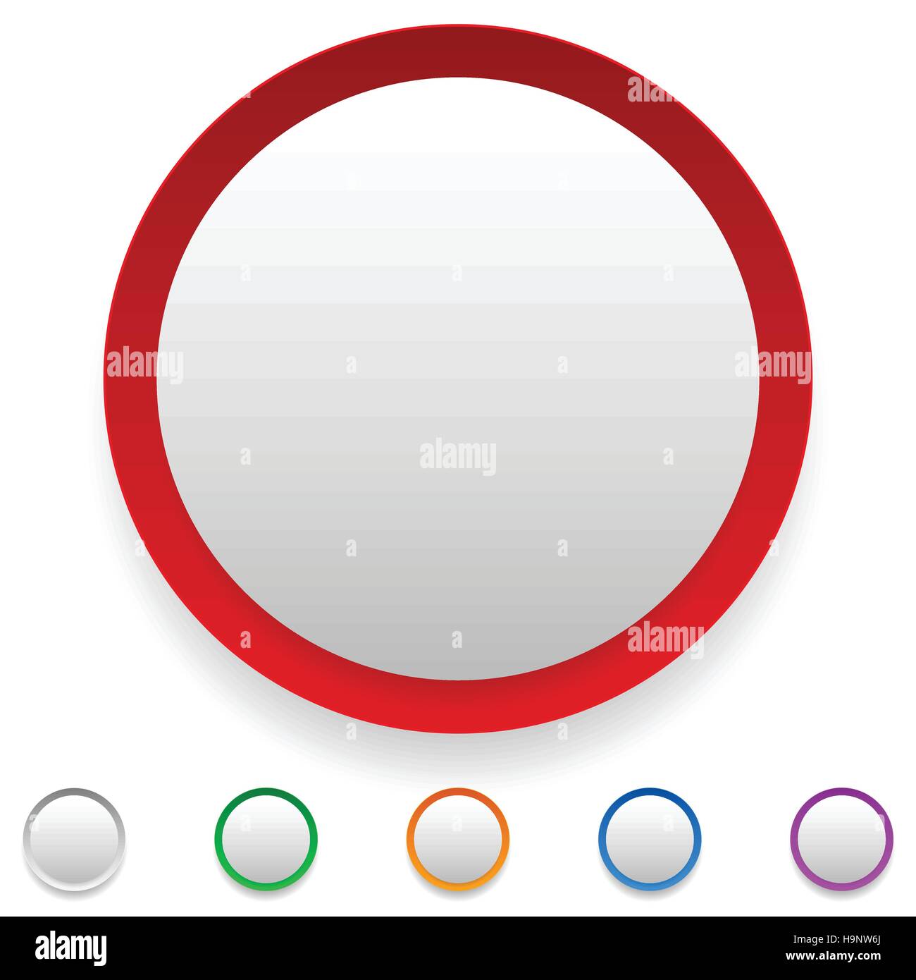 Circle button, circle icon set with empty space Stock Vector Image ...