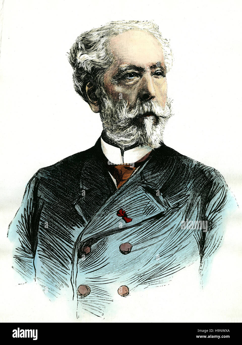 Portrait d' Edouard Lalo - French Composer Stock Photo