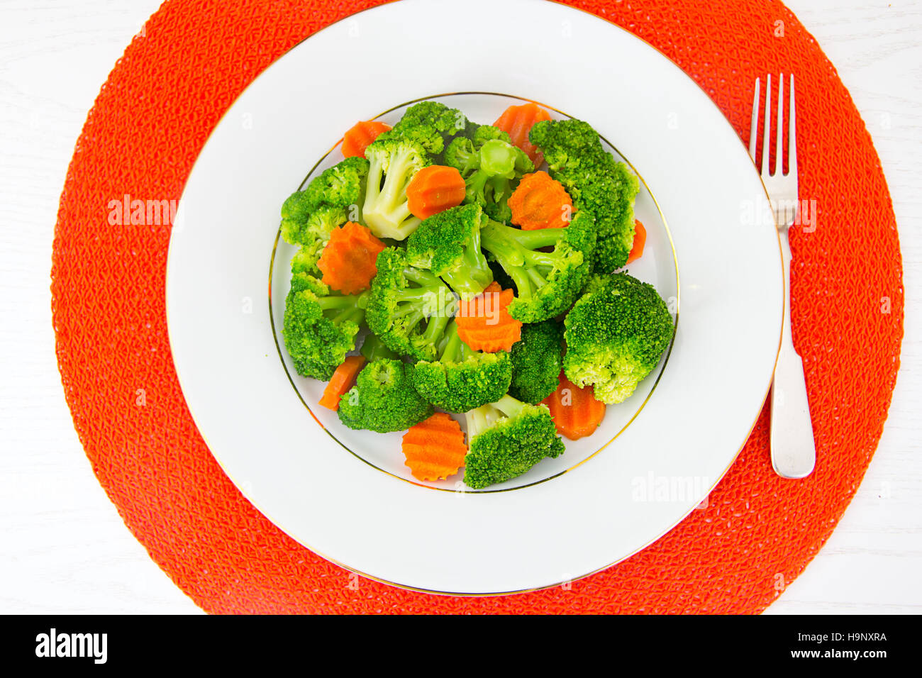 Broccoli and Carrots. Diet Fitness Nutrition Stock Photo Alamy