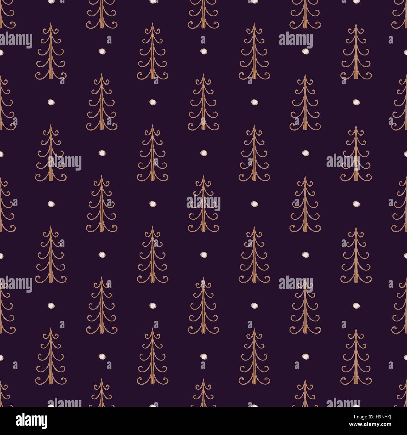 Christmas trees vintage seamless pattern Stock Vector Image & Art - Alamy