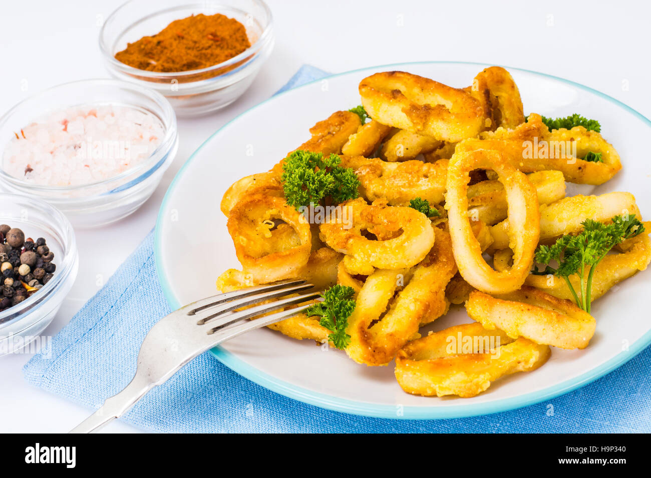 Deep Fried Octopus Rings Stock Photos & Deep Fried Octopus Rings Stock