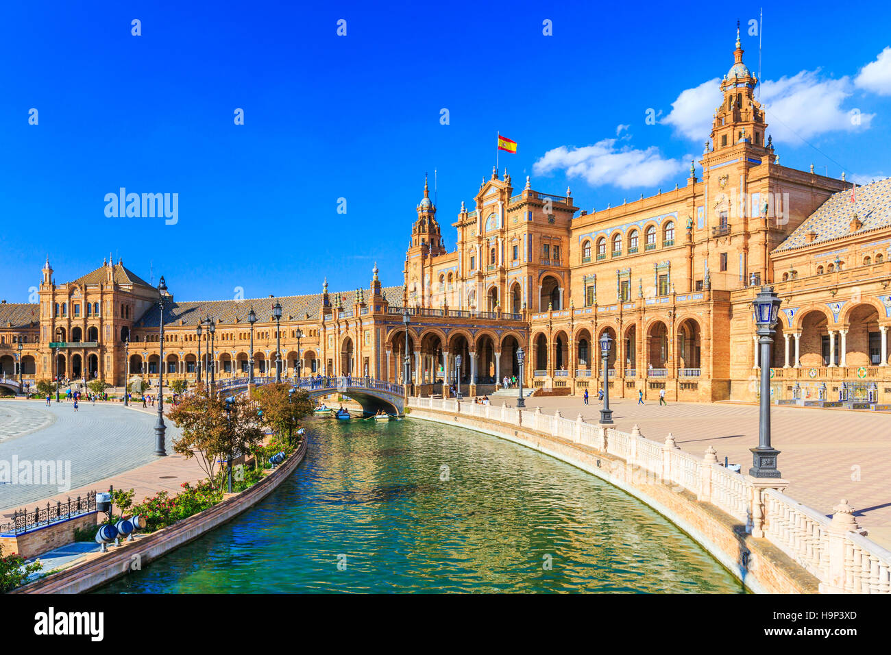 Seville Spain Spanish Square Plaza De Espana Stock Photo Alamy
