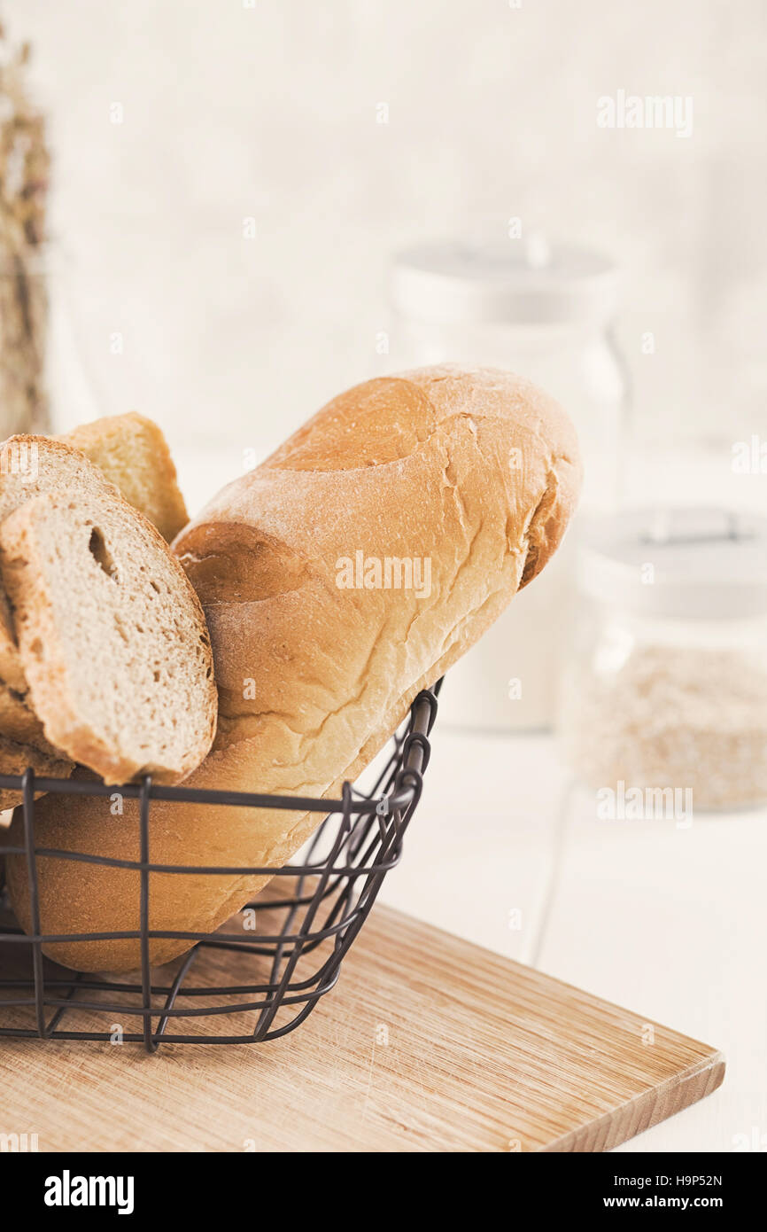 Pile of bread stored over my kitchen Stock Photo Alamy