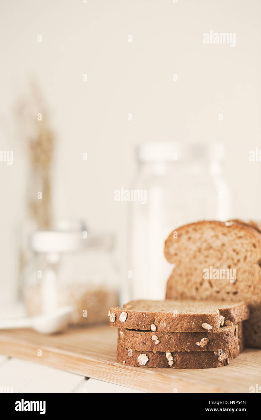 Pile of bread stored over my kitchen Stock Photo Alamy