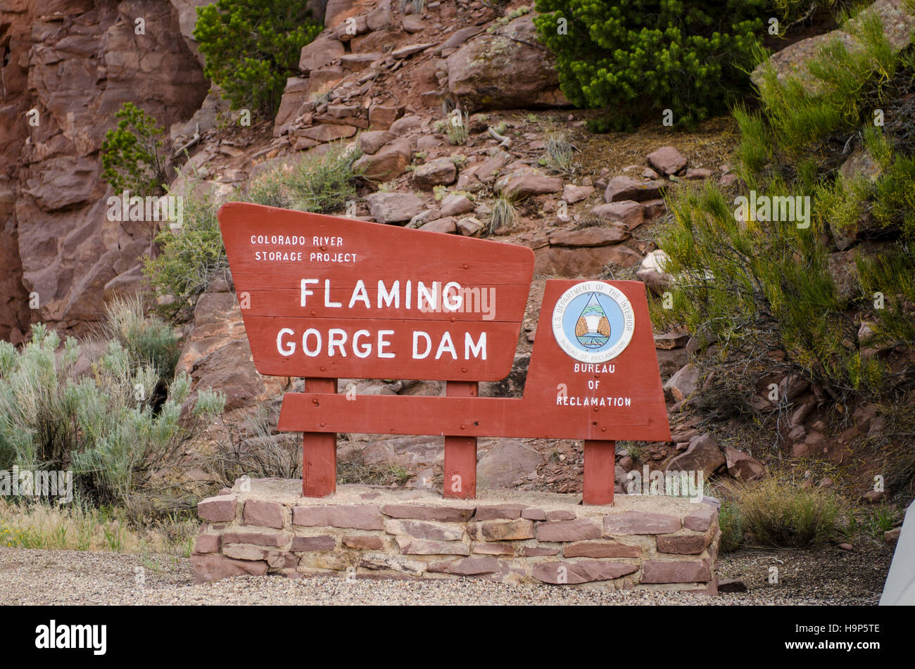 Flaming Dam, Dutch John, Utah, USA Stock Photo Alamy