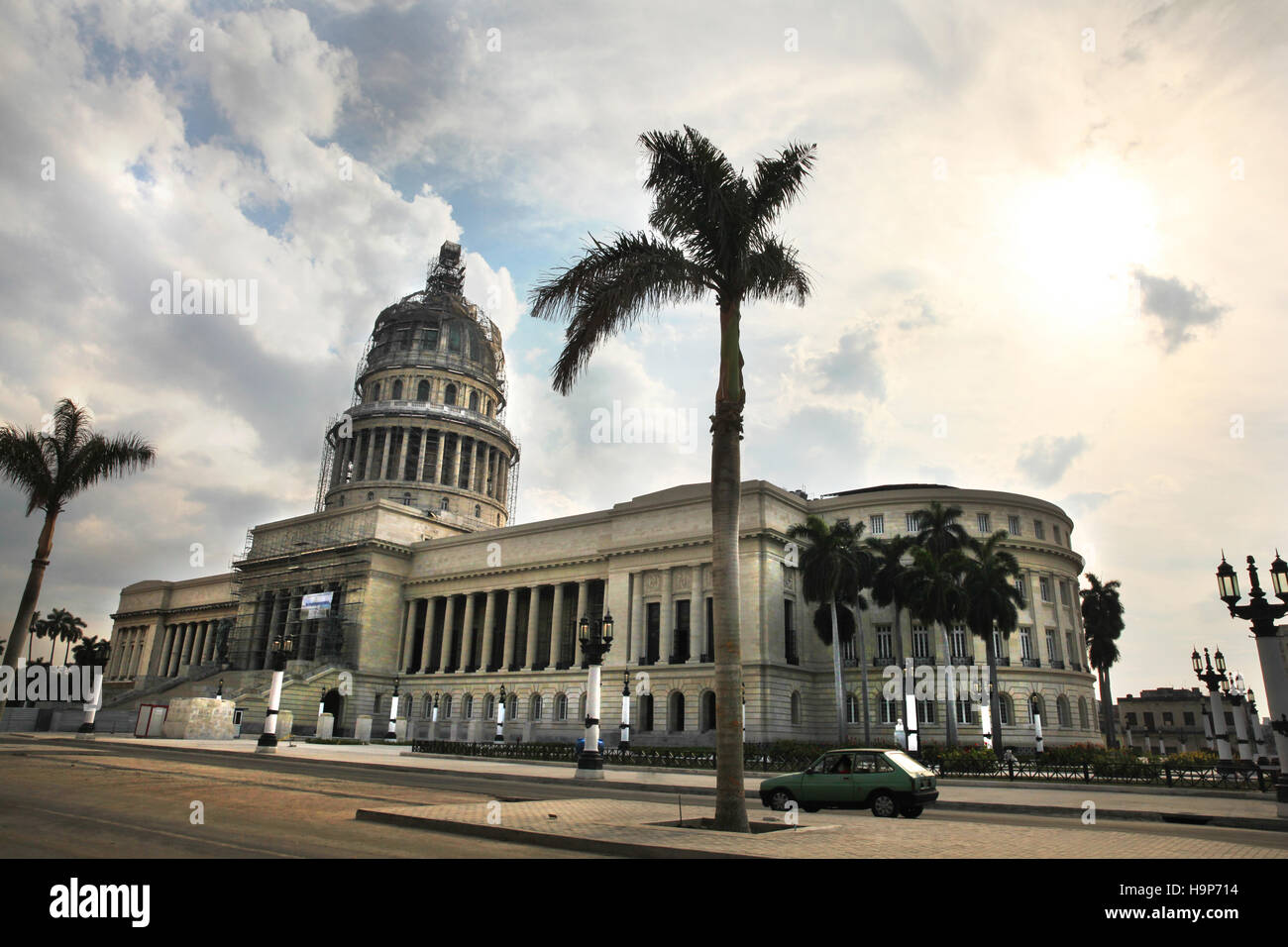 El Capitolio or National Capitol Building in Havana, Cuba. Previously the seat of government, now Cuban Academy of Sciences. Stock Photo