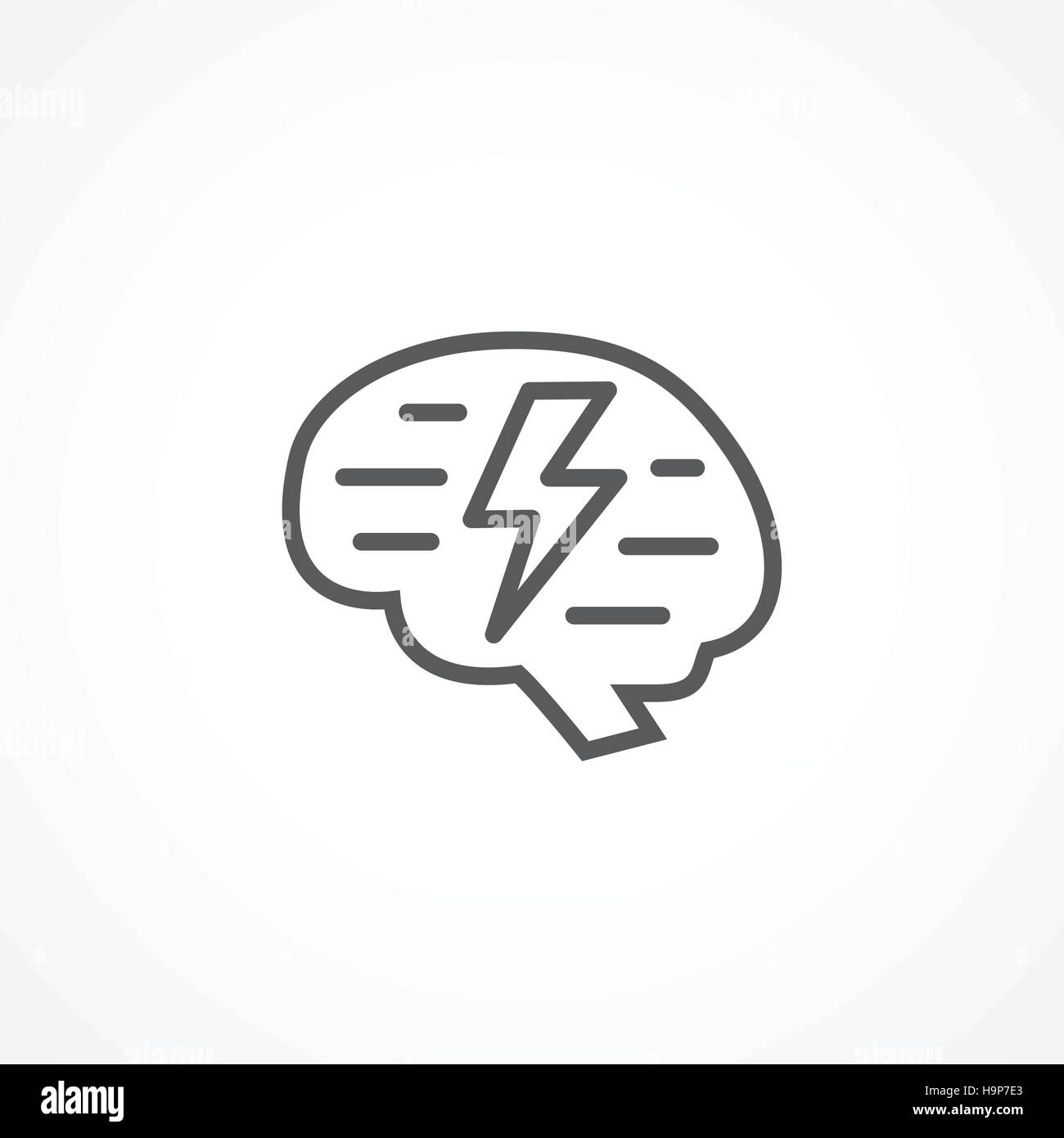 Gray Brainstorming icon on white background Stock Vector Image & Art ...