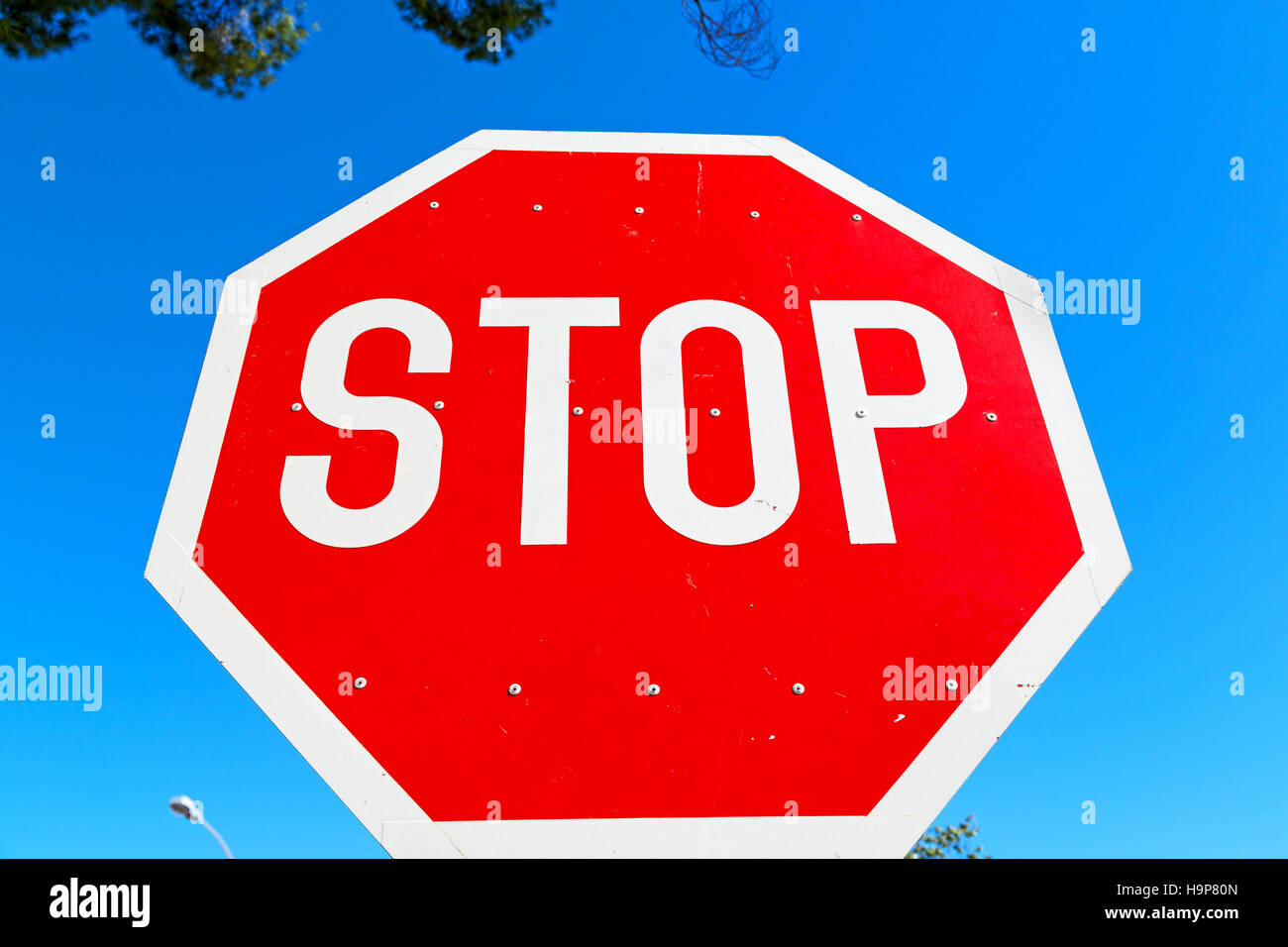 Stop Sign Sa the stop signal write in south africa and sky Stock Photo - Alamy