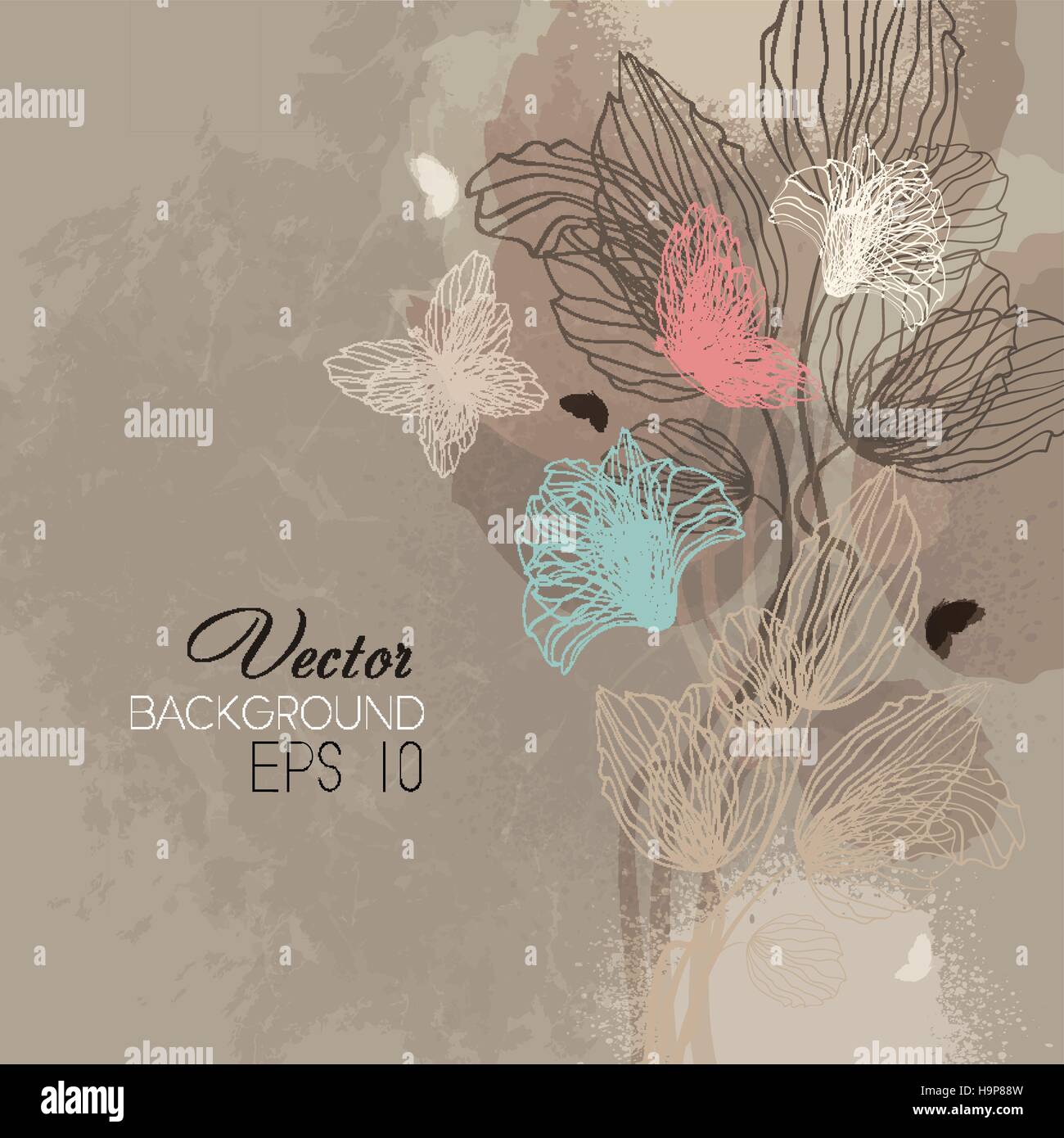 Butterflies and bloom Stock Vector Images - Alamy