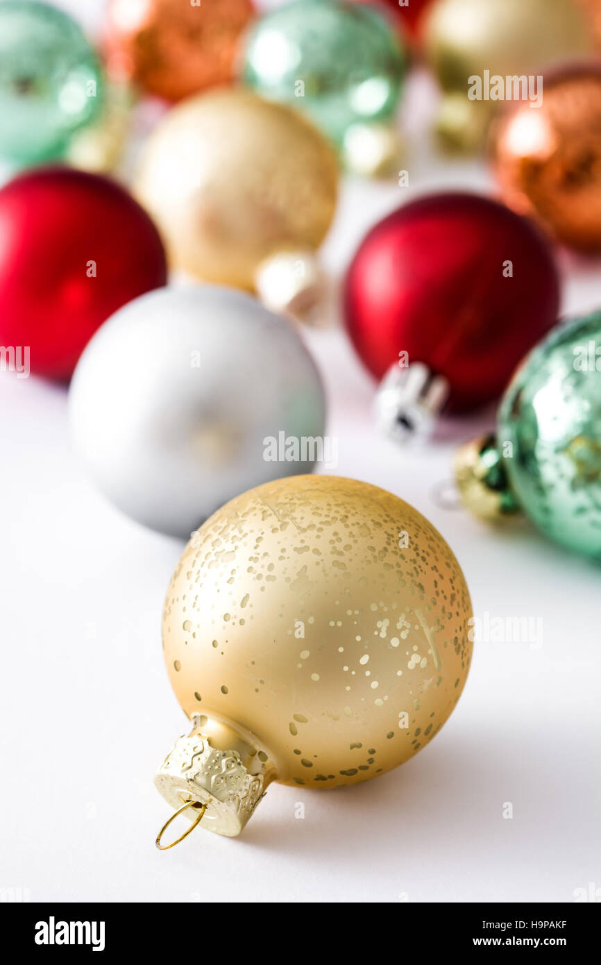 Christmas ball isolated on white background Stock Photo - Alamy