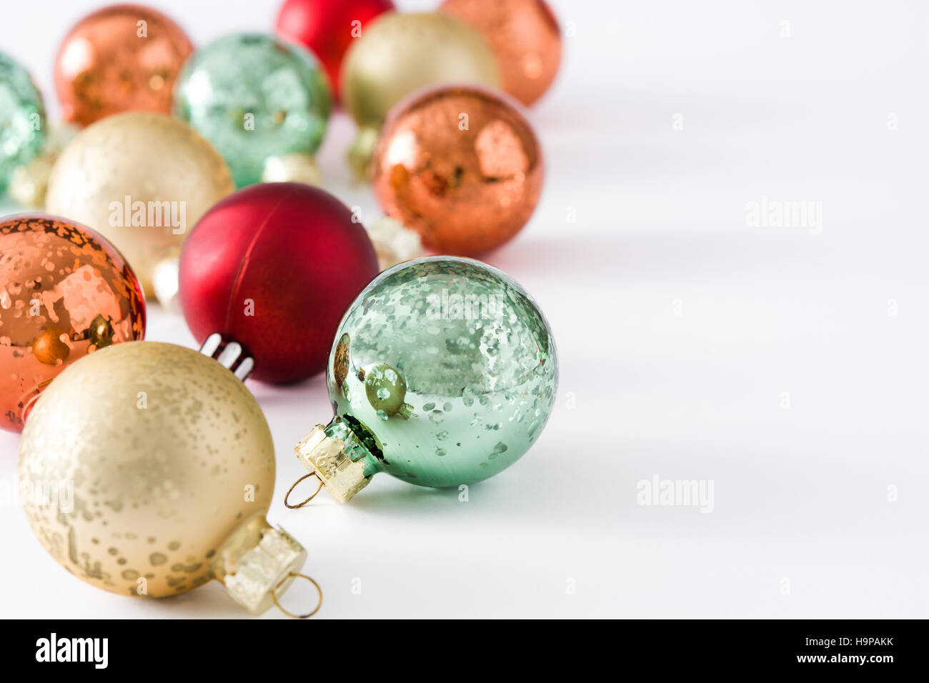 Christmas balls isolated on white background Stock Photo - Alamy