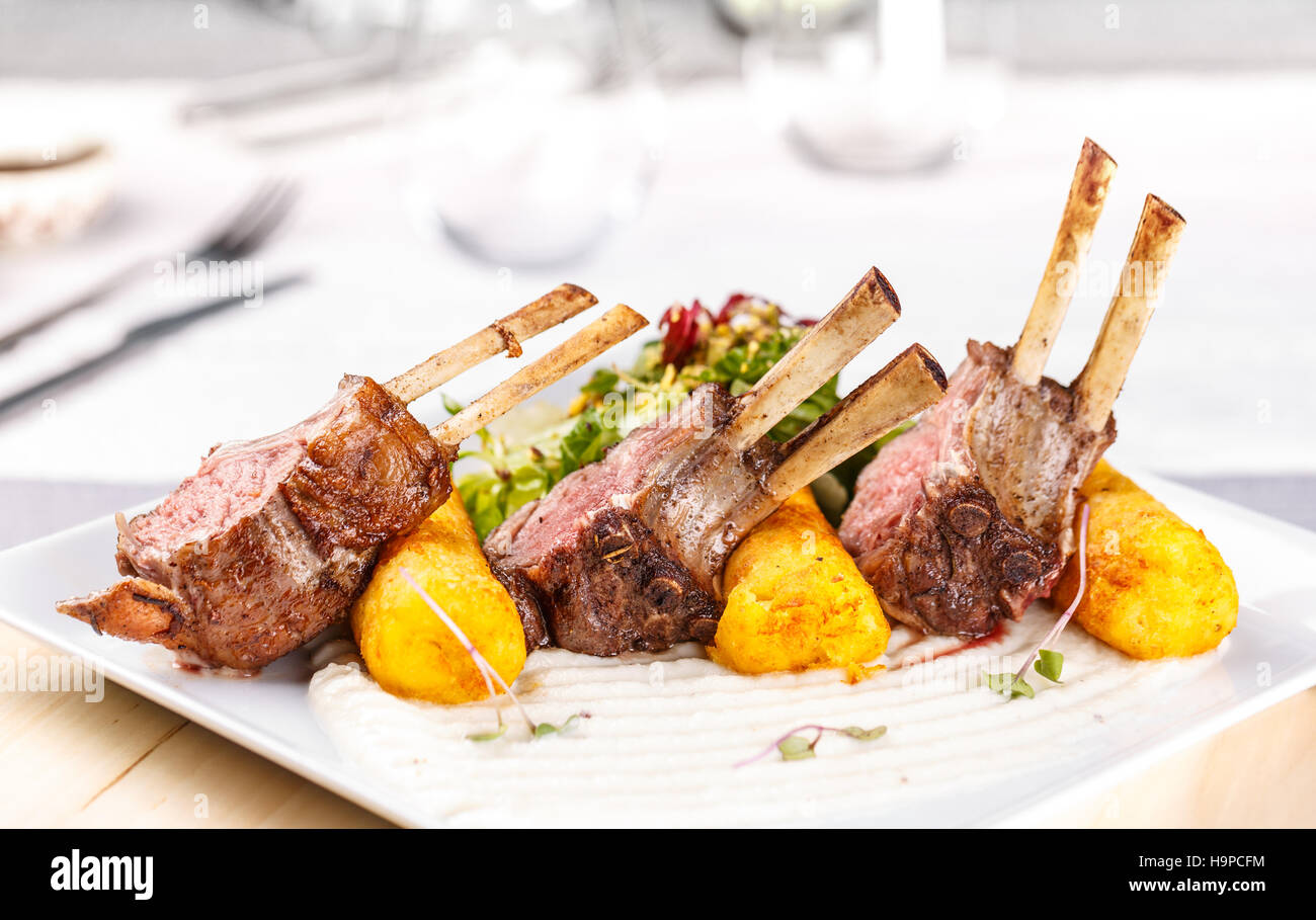 Rack of lamb Stock Photo