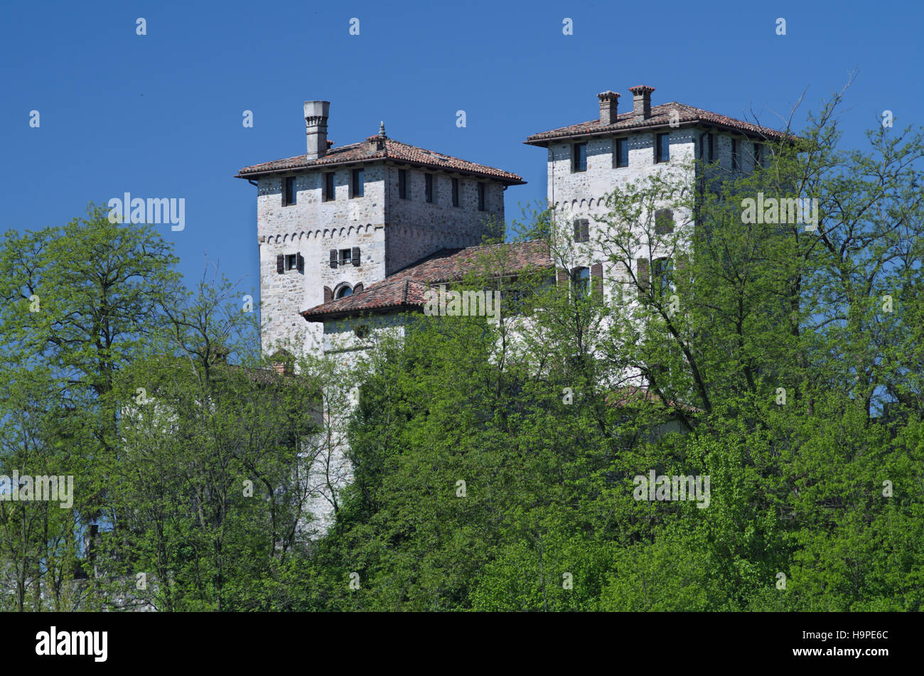 Medieval Cassacco's castle in Friuli, Italy Stock Photo