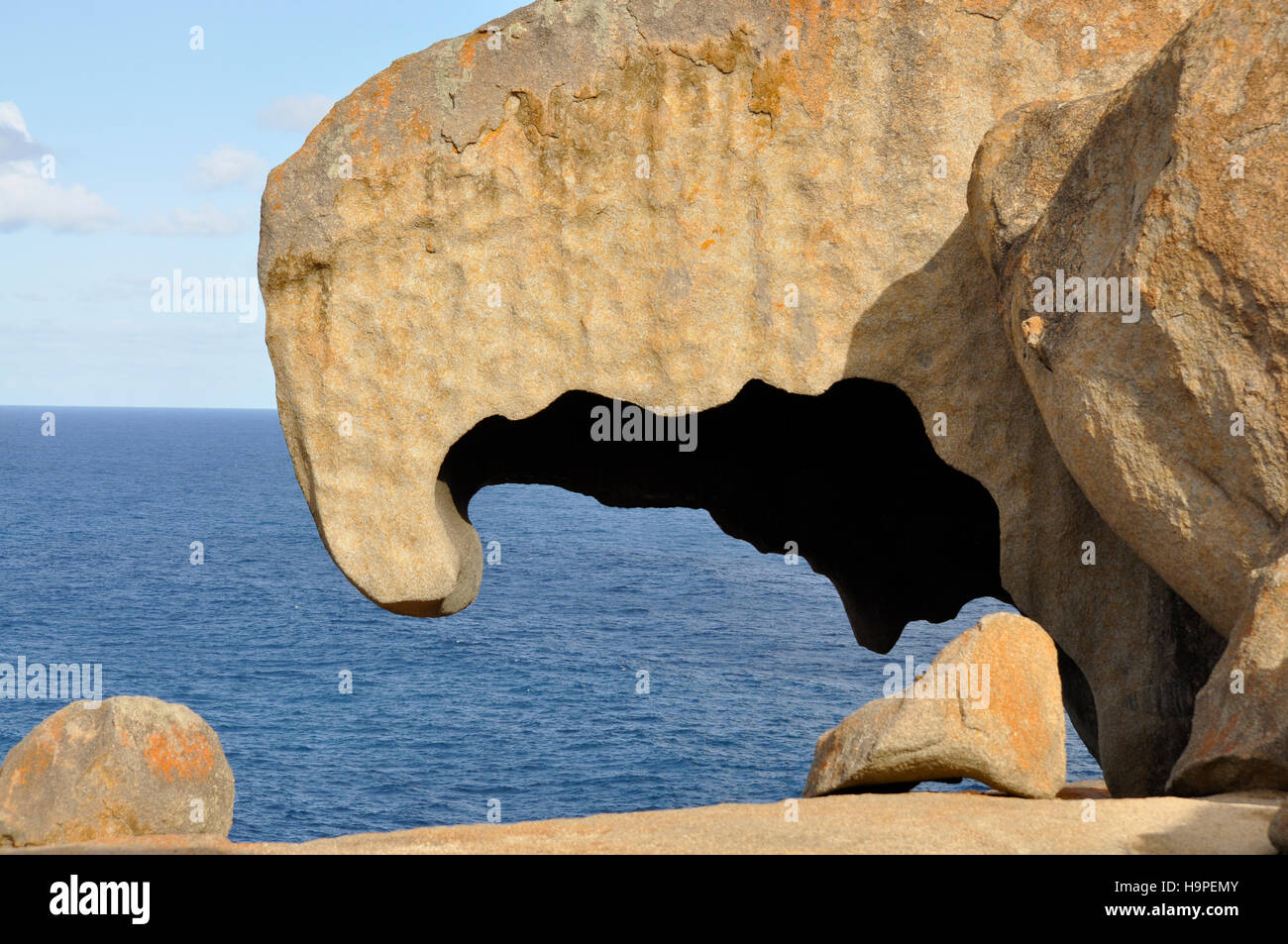 Strange rock formations at Kangaroo island south Australia Stock Photo