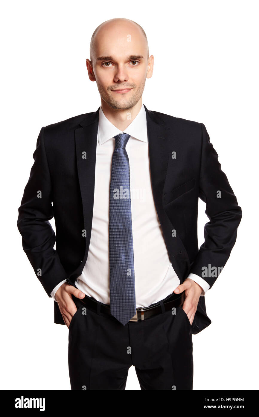 Studio shot of confident man in suit isolated on white background Stock ...
