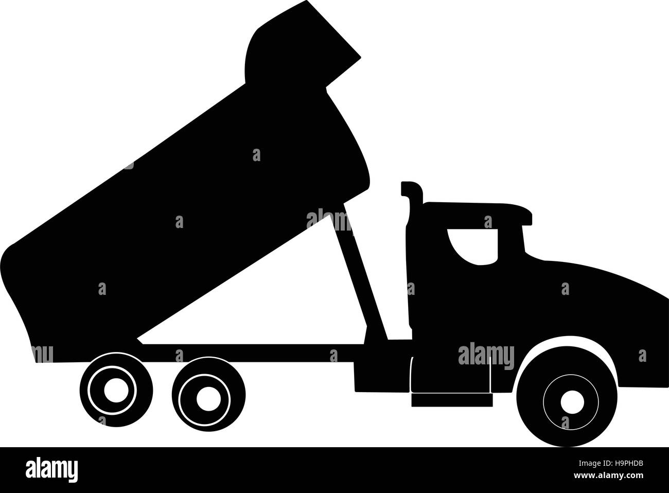 Isolated dump truck icon on a white background, Vector illustration ...
