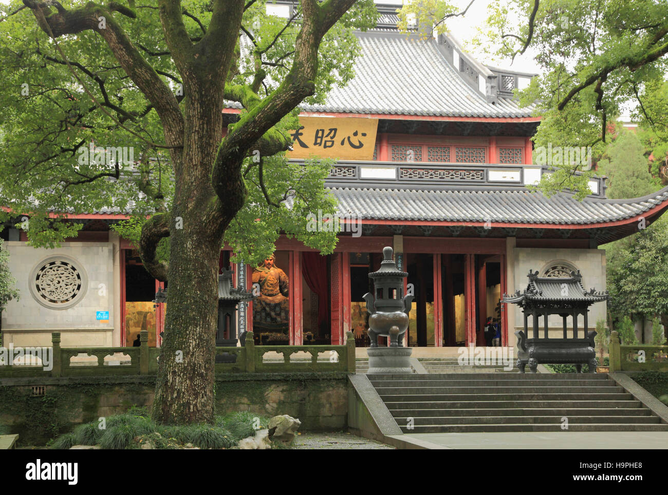 China, Zhejiang, Hangzhou, Yue Fei Temple, Stock Photo