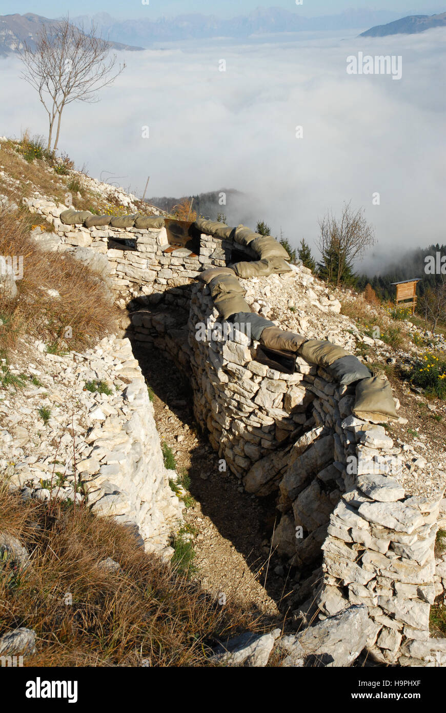 Monte Grappa, Monte Palon, Treviso, trincee Stock Photo Alamy
