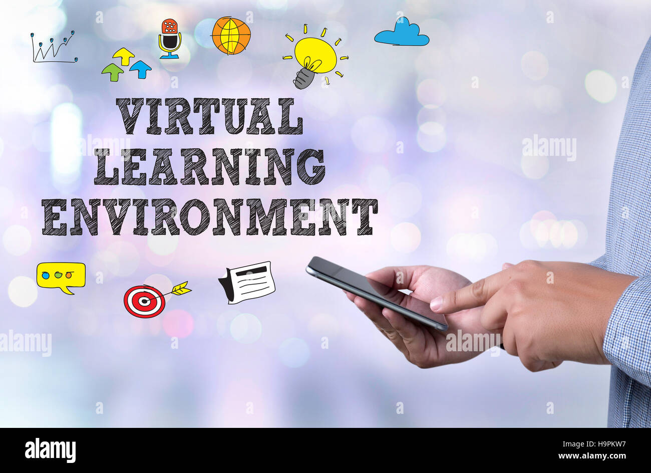VIRTUAL LEARNING ENVIRONMENT Stock Photo
