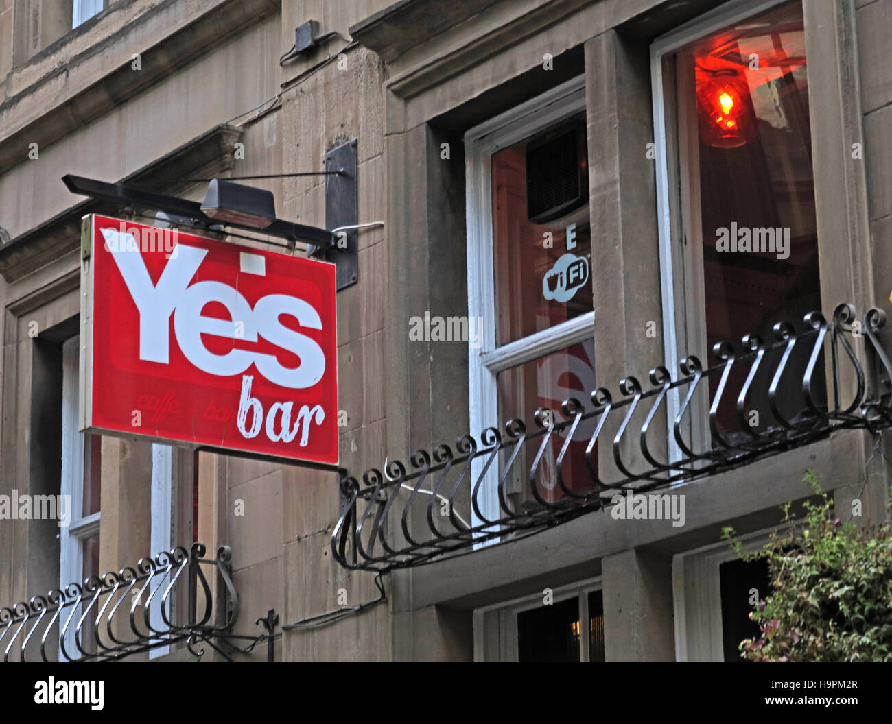 Scottish Indy Yes Bar,Glasgow,Scotland,UK - Vote Yes to a 2nd UK referendum Stock Photo