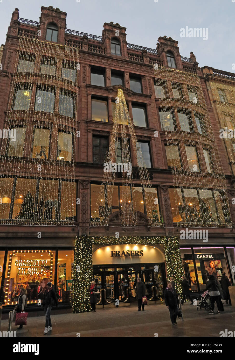 Fraser Dept Store,45 Buchanan St,Christmas,Glasgow,Scotland,UK Stock Photo