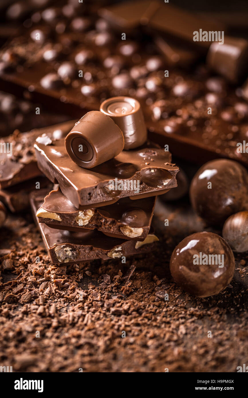 Chocolates and pralines Stock Photo