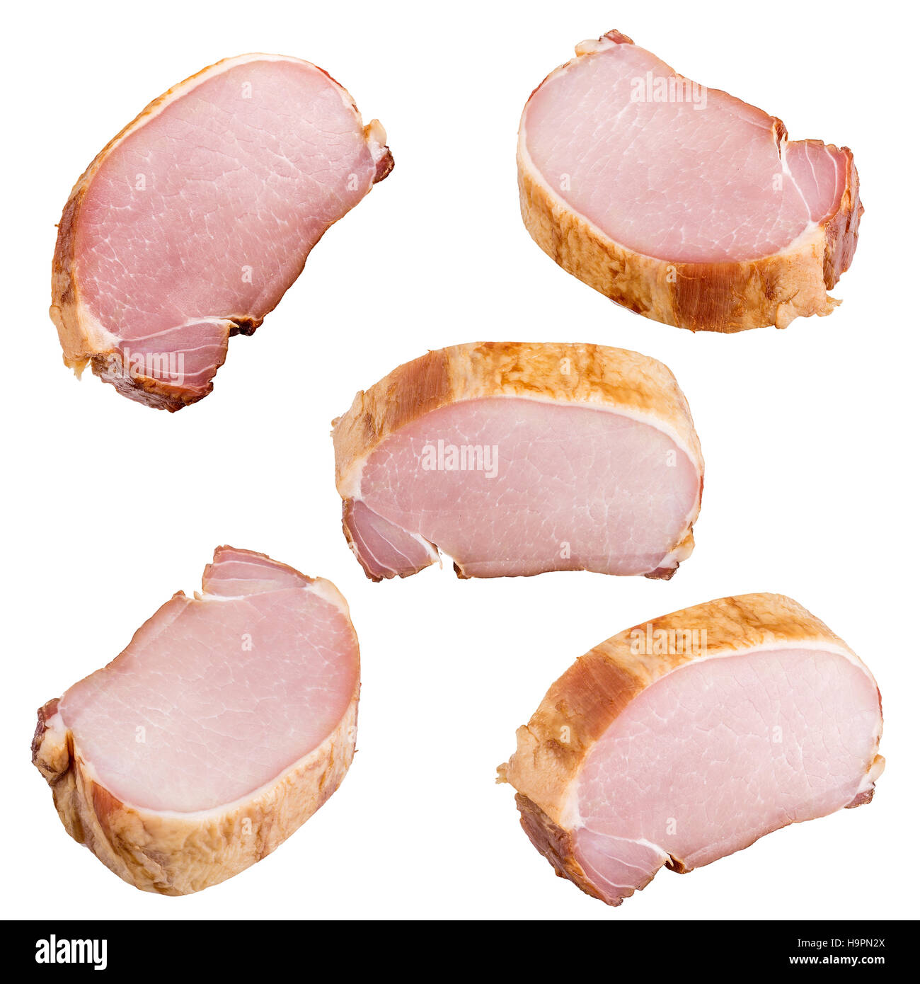 Set of fresh ham Stock Photo Alamy