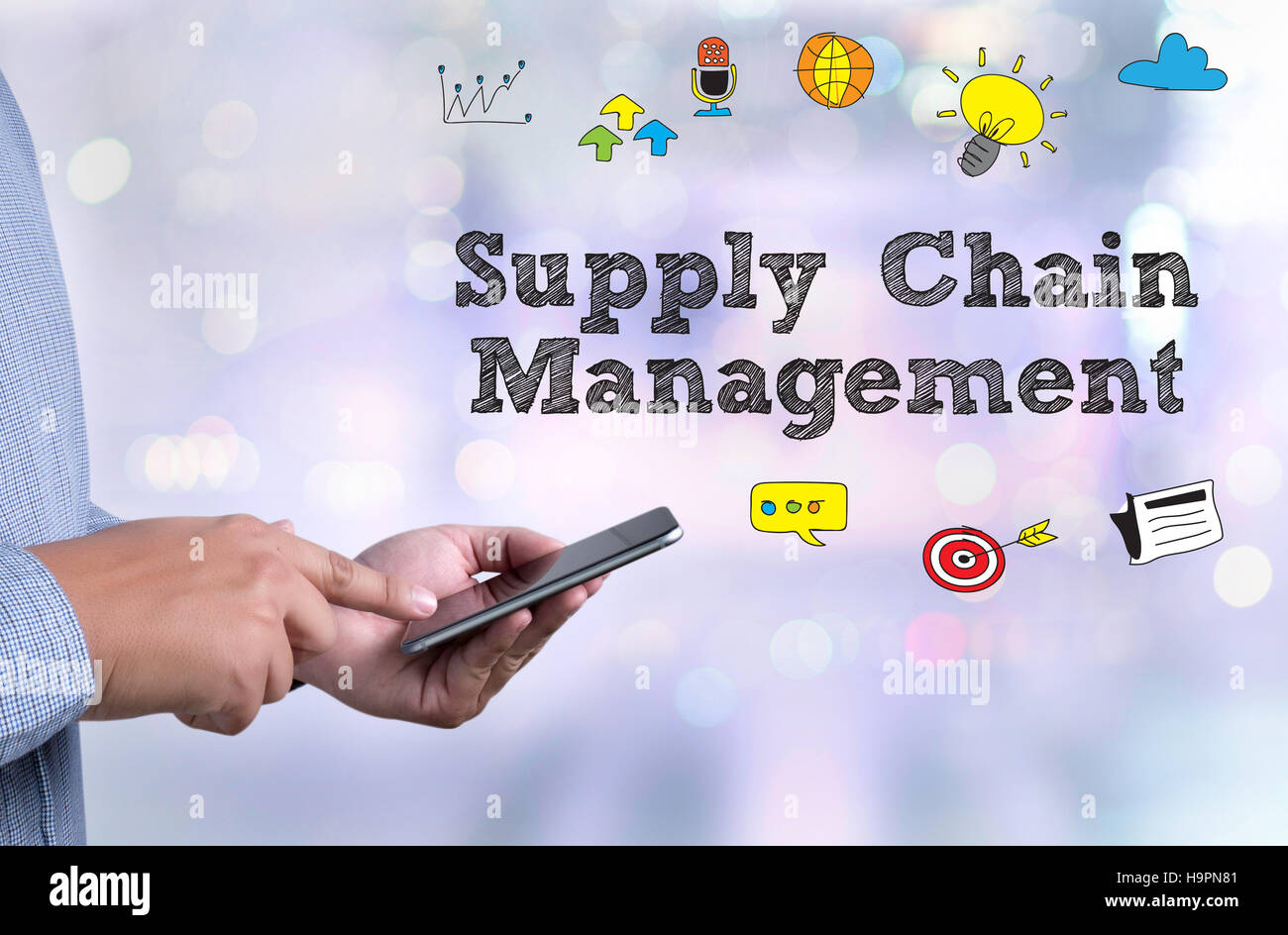 SCM Supply Chain Management concept Stock Photo