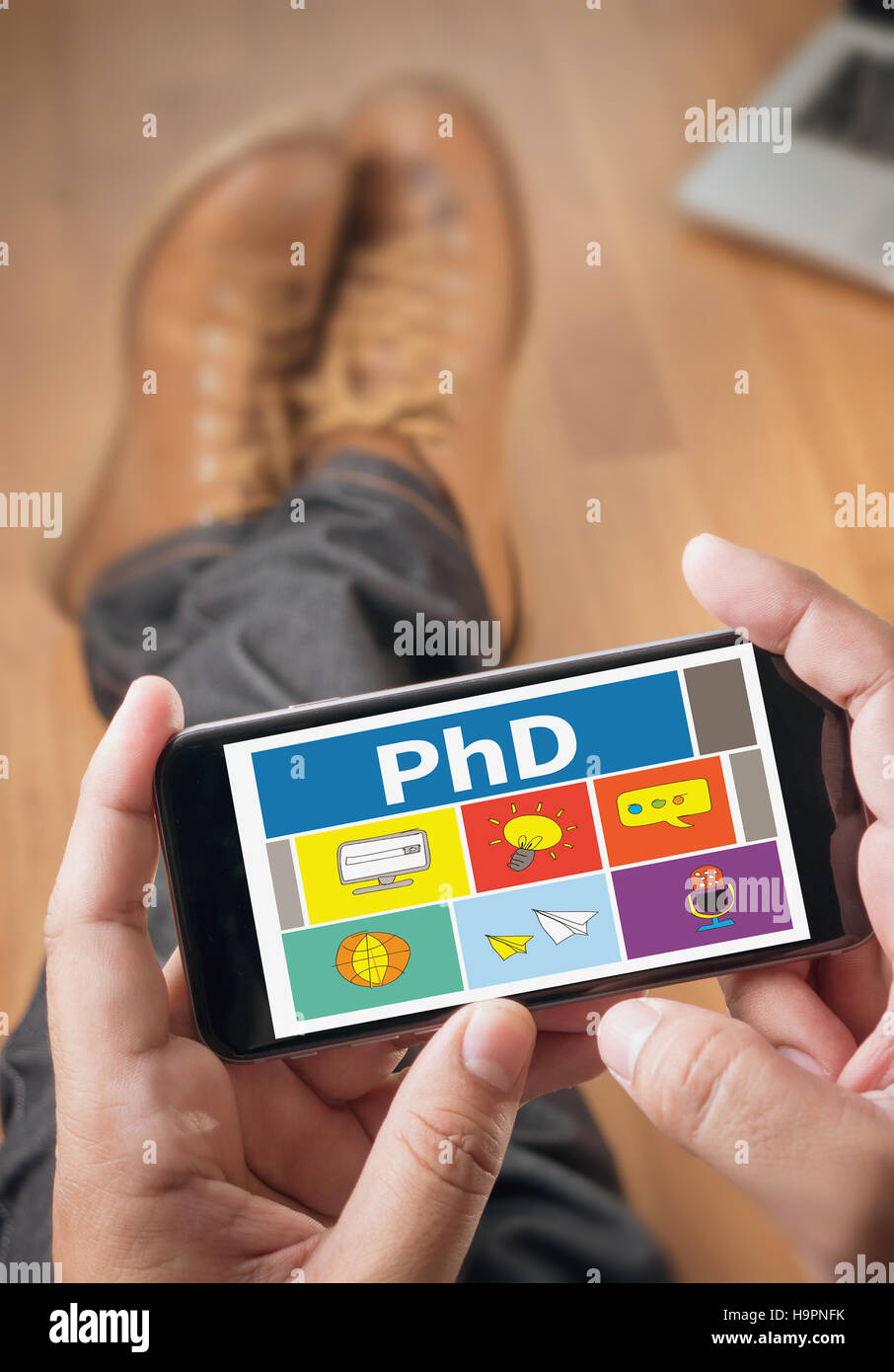 PhD Doctor of Philosophy Degree Education Graduation Stock Photo