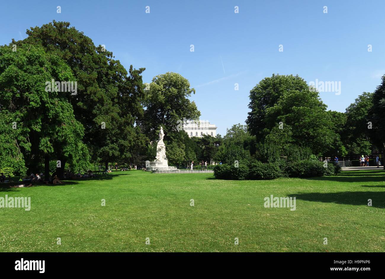 Statue of Mozart at Hofburg Palace in Vienna - Austria Stock Photo