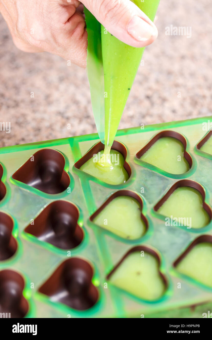 Homemade chocolate praline Stock Photo Alamy