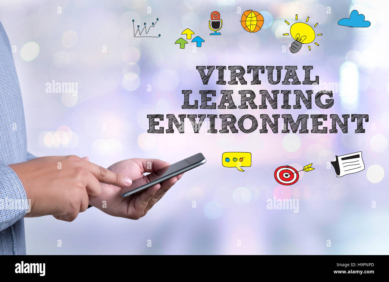 VIRTUAL LEARNING ENVIRONMENT Stock Photo
