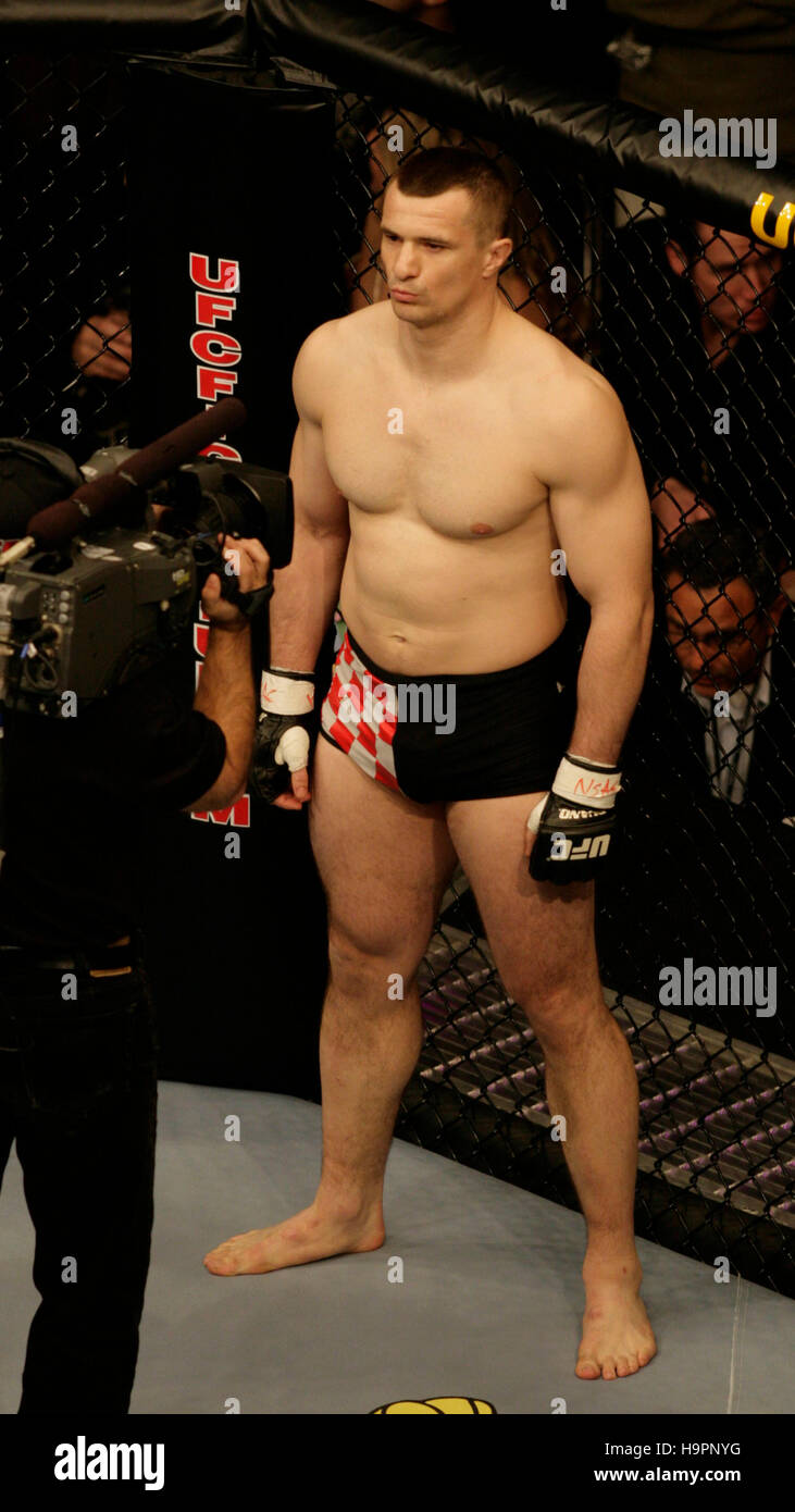 Mirko Cro Cop before his fight with Eddie Sanchez at the Ultimate Fighting Champion Championship UFC 67 at the Mandalay Bay Hotel in Las Vegas on Feb. 3, 2007. Photo credit: Francis Specker Stock Photo