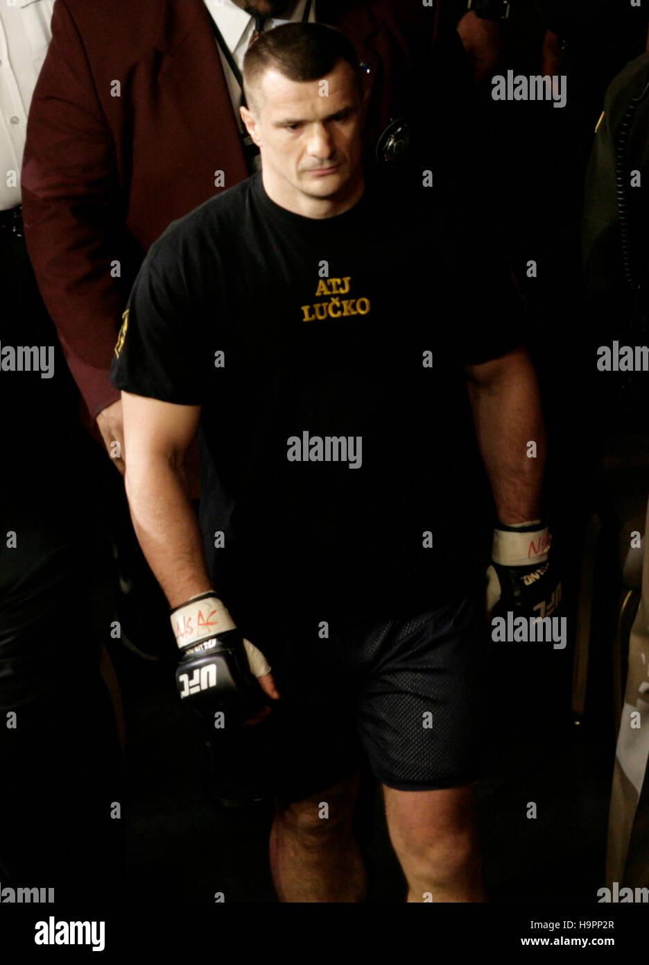 Mirko Cro Cop before his fight with Eddie Sanchez at the Ultimate Fighting Champion Championship UFC 67 at the Mandalay Bay Hotel in Las Vegas on Feb. 3, 2007. Photo credit: Francis Specker Stock Photo