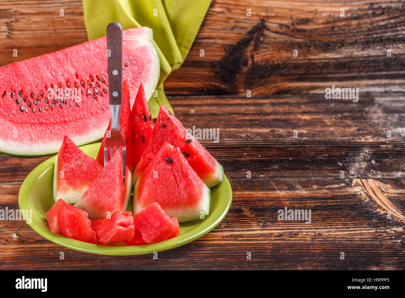 Watermelon triangle hi-res stock photography and images - Alamy