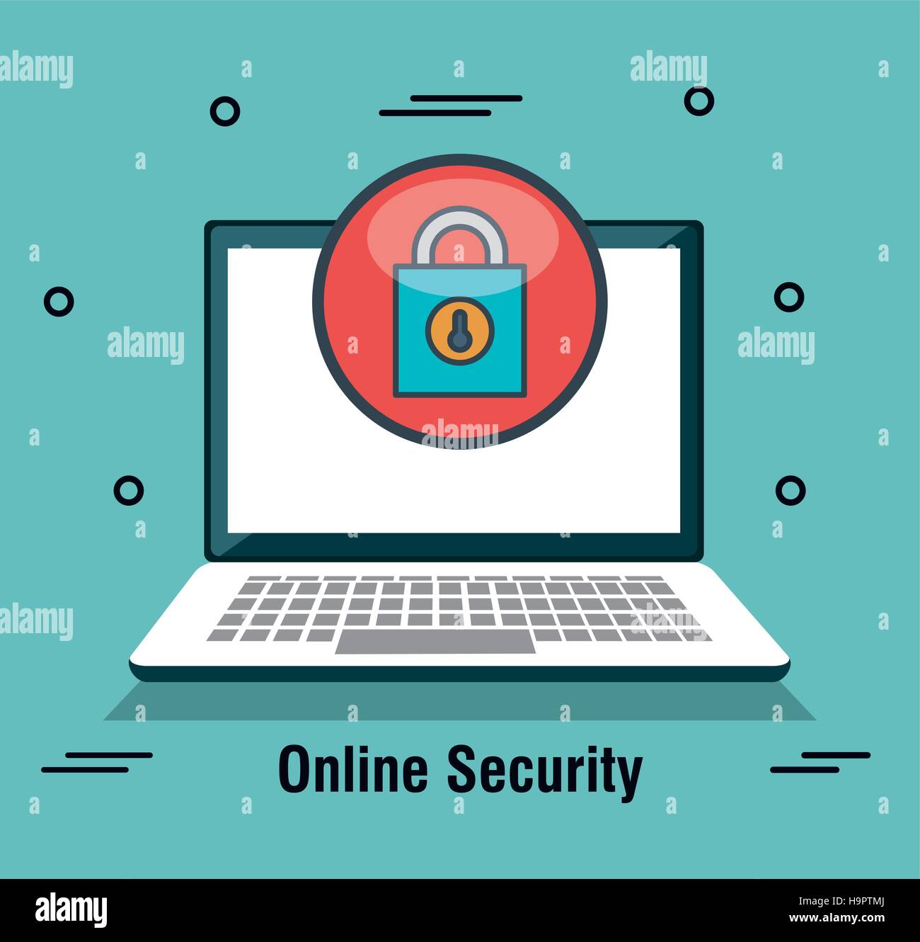 online security flat icons vector illustration design Stock Vector ...