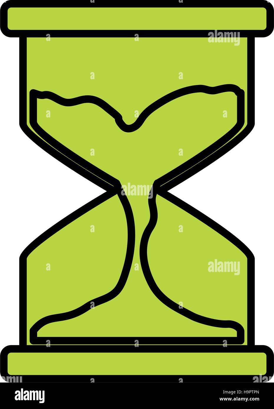 Hourglass icon. Time tool instrument and measure theme. Isolated design