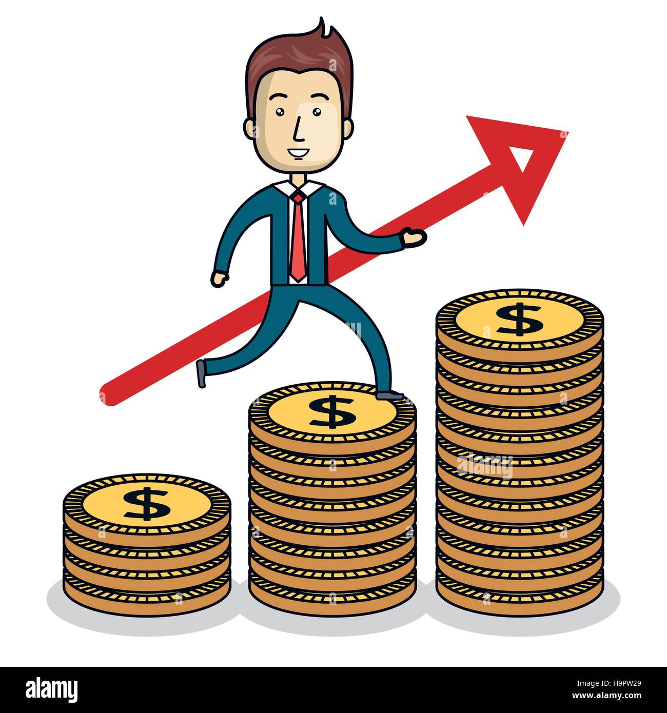 businessman character flat icon vector illustration design Stock Vector ...