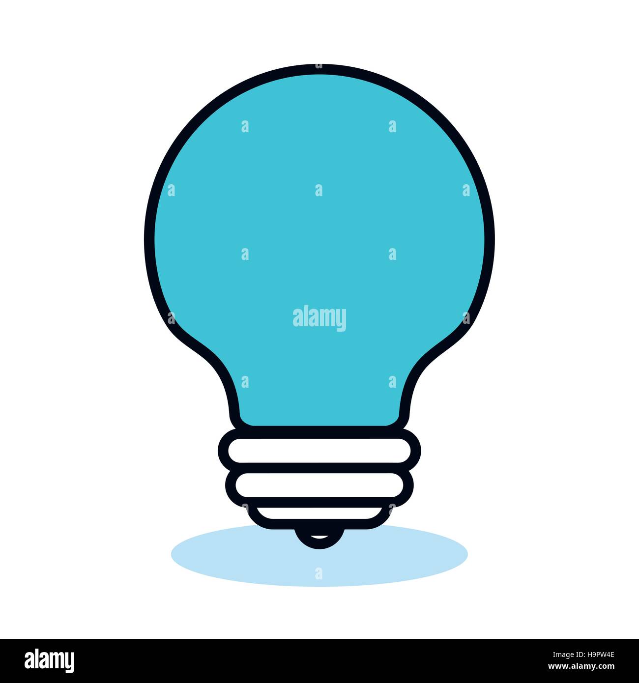bulb light idea flat icon vector illustration design Stock Vector Image ...