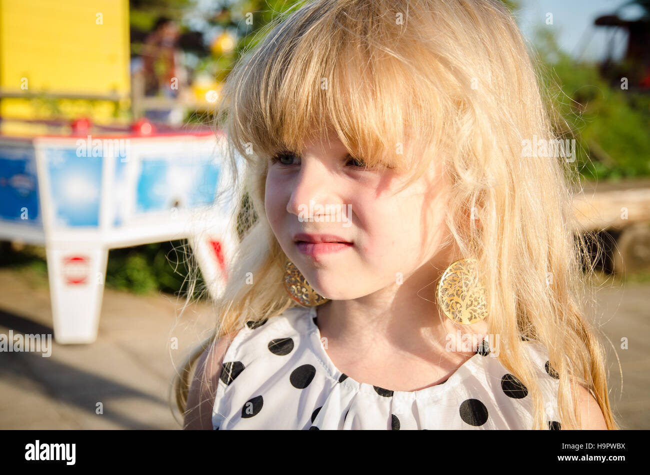 adorable smiling blond little girl portrait Stock Photo - Alamy