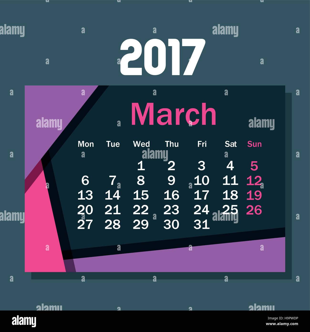 Calendar March 17 Template Icon Vector Illustration Design Stock Vector Image Art Alamy
