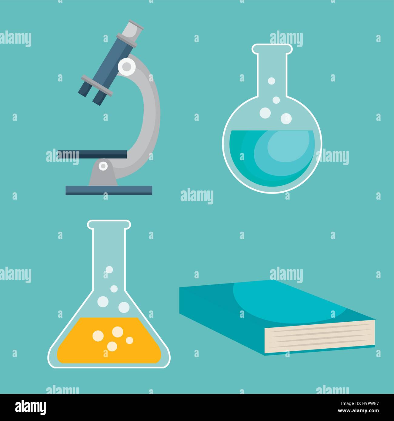 education set line icons vector illustration design Stock Vector Image ...