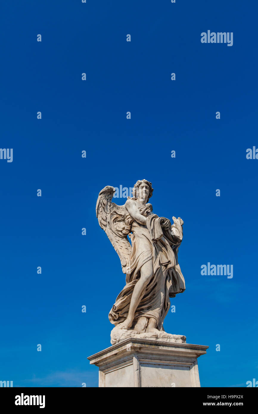 Angel statue at Sant Angelo Bridge in Rome, Italy Stock Photo Alamy