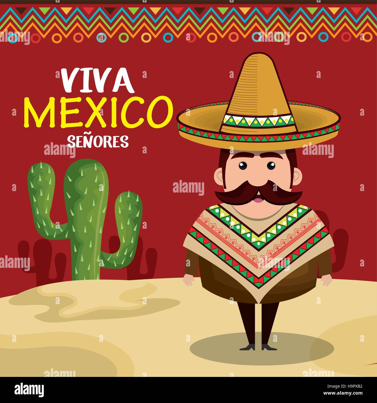 Viva mexico poster icon vector hi-res stock photography and images – Alamy