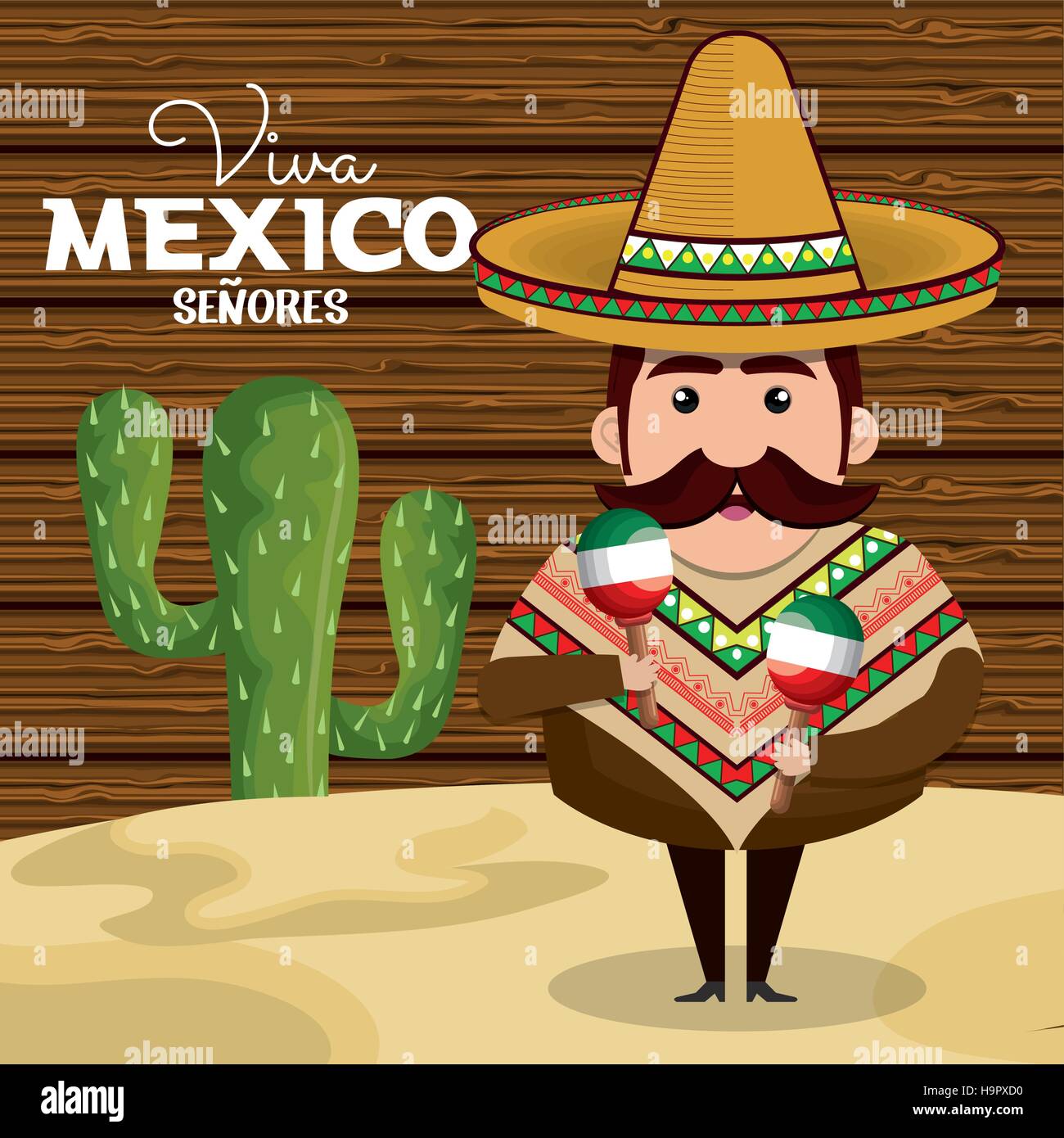 viva mexico poster icon vector illustration design Stock Vector Image ...