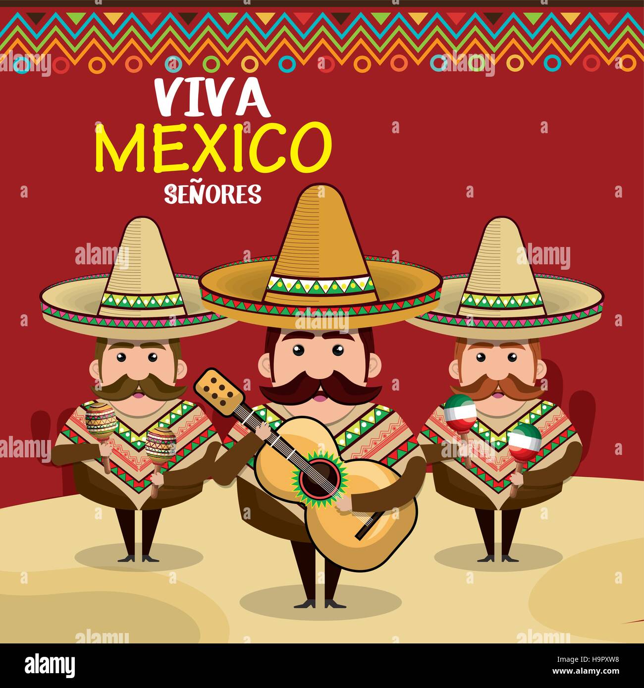 viva mexico poster icon vector illustration design Stock Vector Image ...