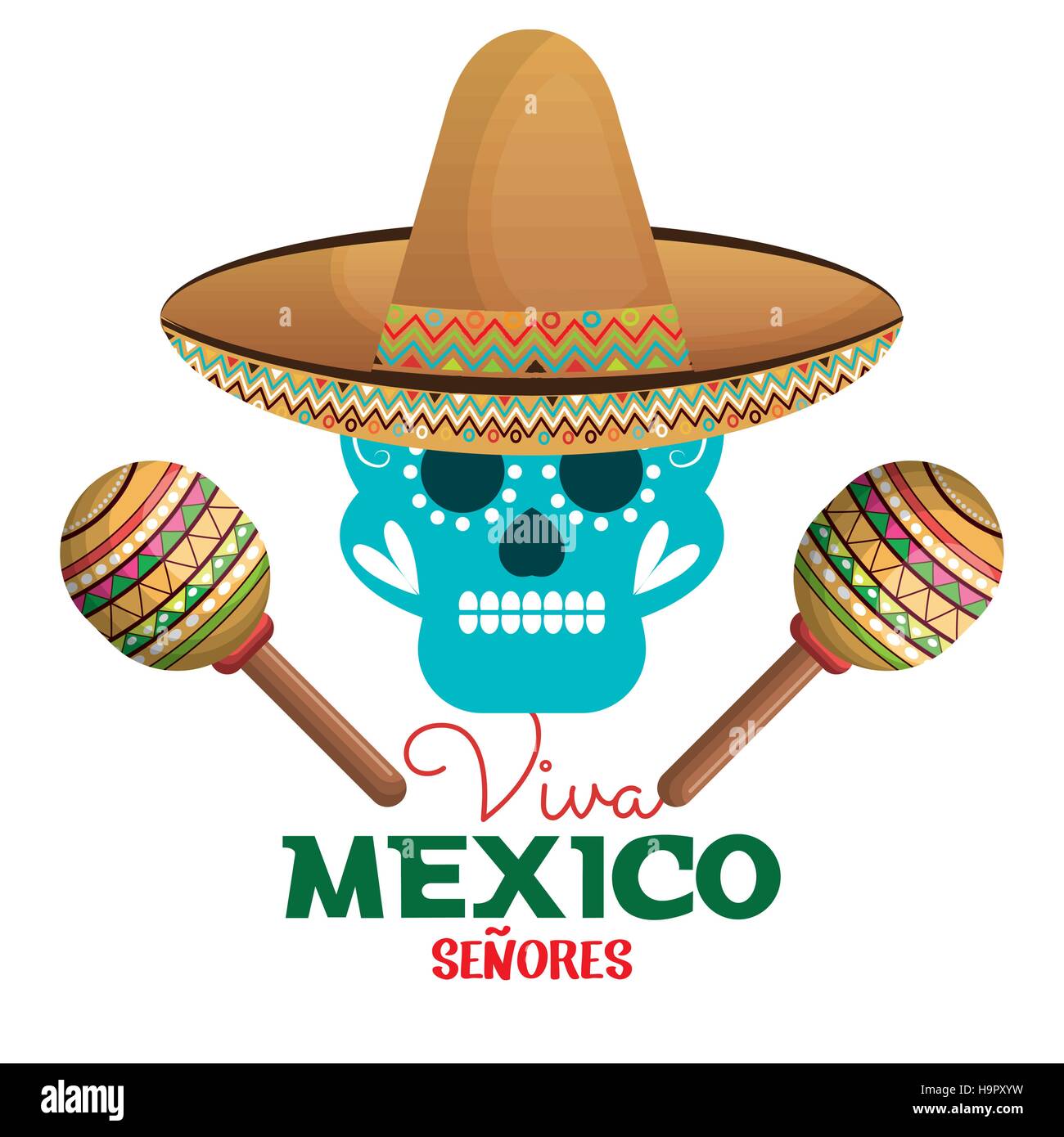 viva mexico poster icon vector illustration design Stock Vector Image ...