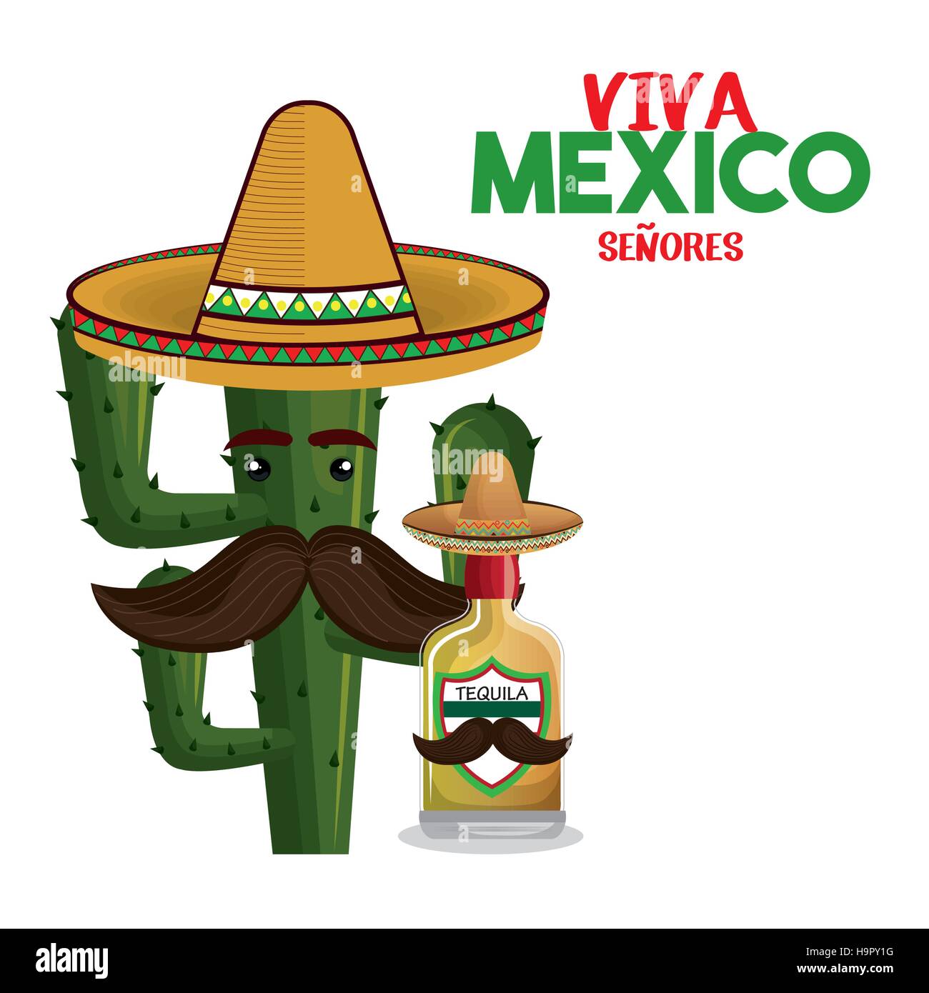 viva mexico poster icon vector illustration design Stock Vector Image ...