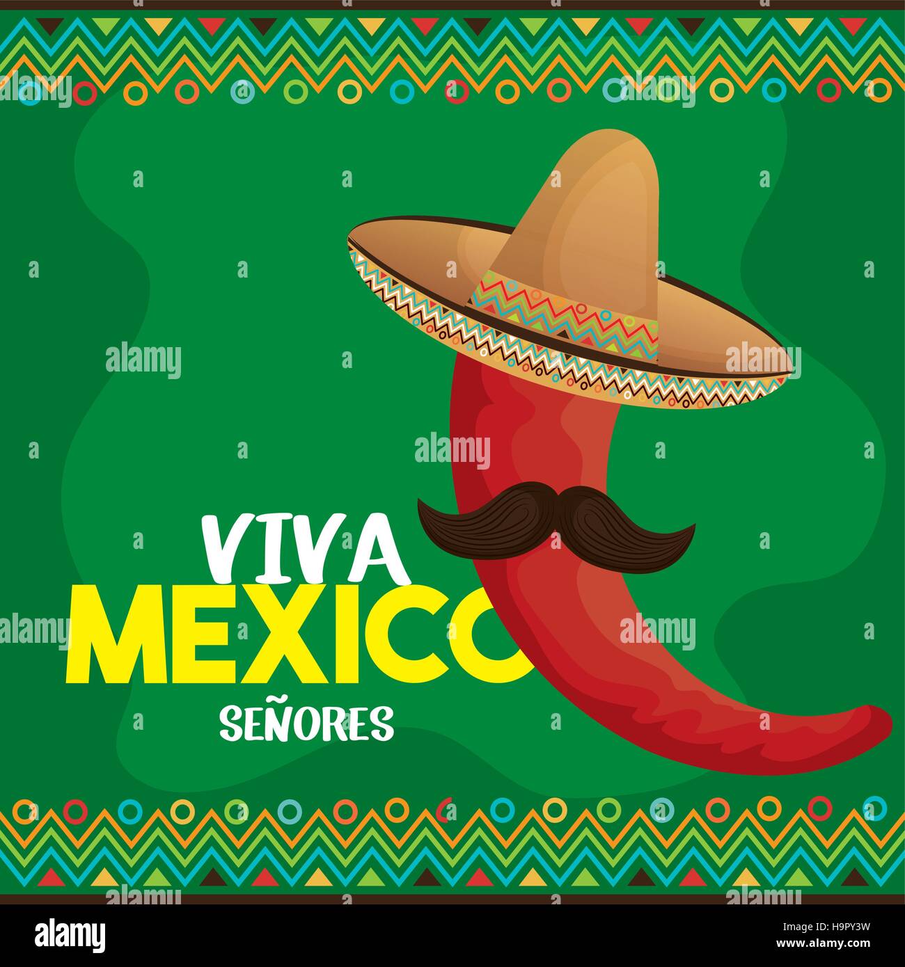 viva mexico poster icon vector illustration design Stock Vector Image ...