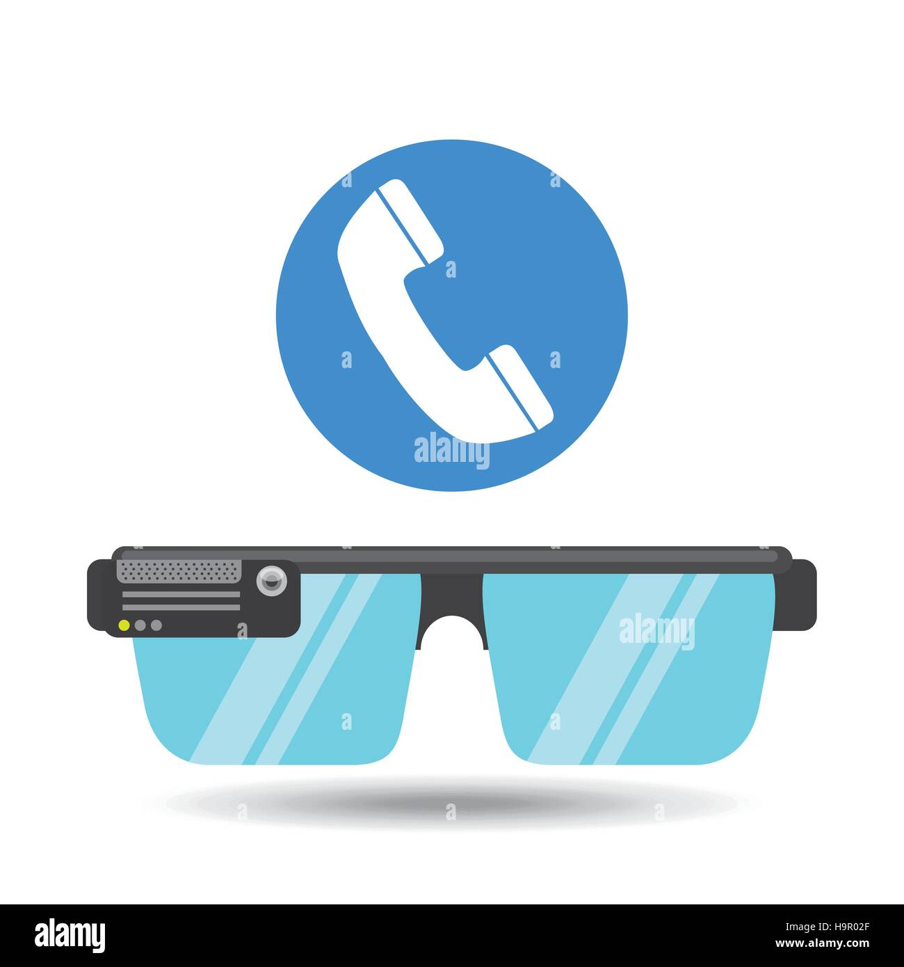 glasses technology telephone application media vector illustration eps 10 Stock Vector